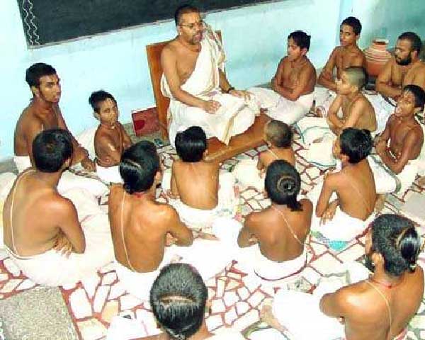 Figure 3: Brahmanas disseminate Vedic knowledge and set an example for students by living according to the teachings they impart.